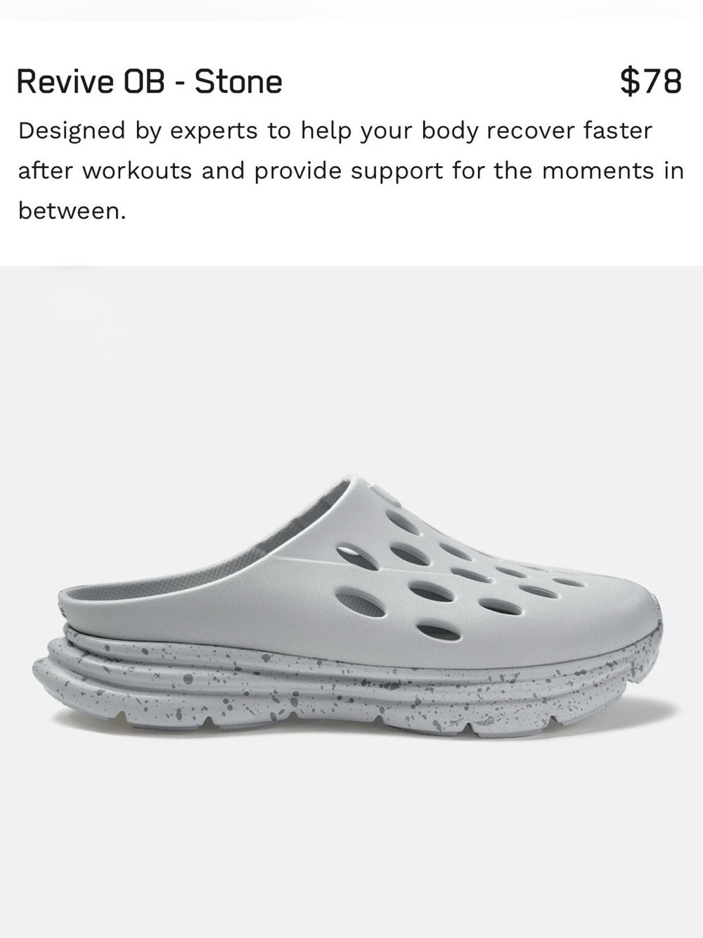 Revive OB Slip-On  in Stone